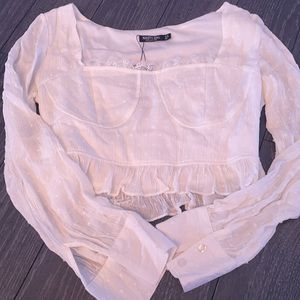 Nasty Gal White Blouse Brand New with Tags